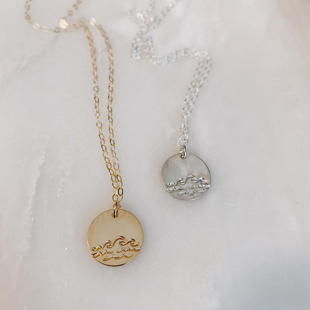 Hand Stamped Medium Coin Necklace