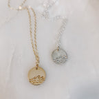 Hand Stamped Medium Coin Necklace by Derive Jewelry