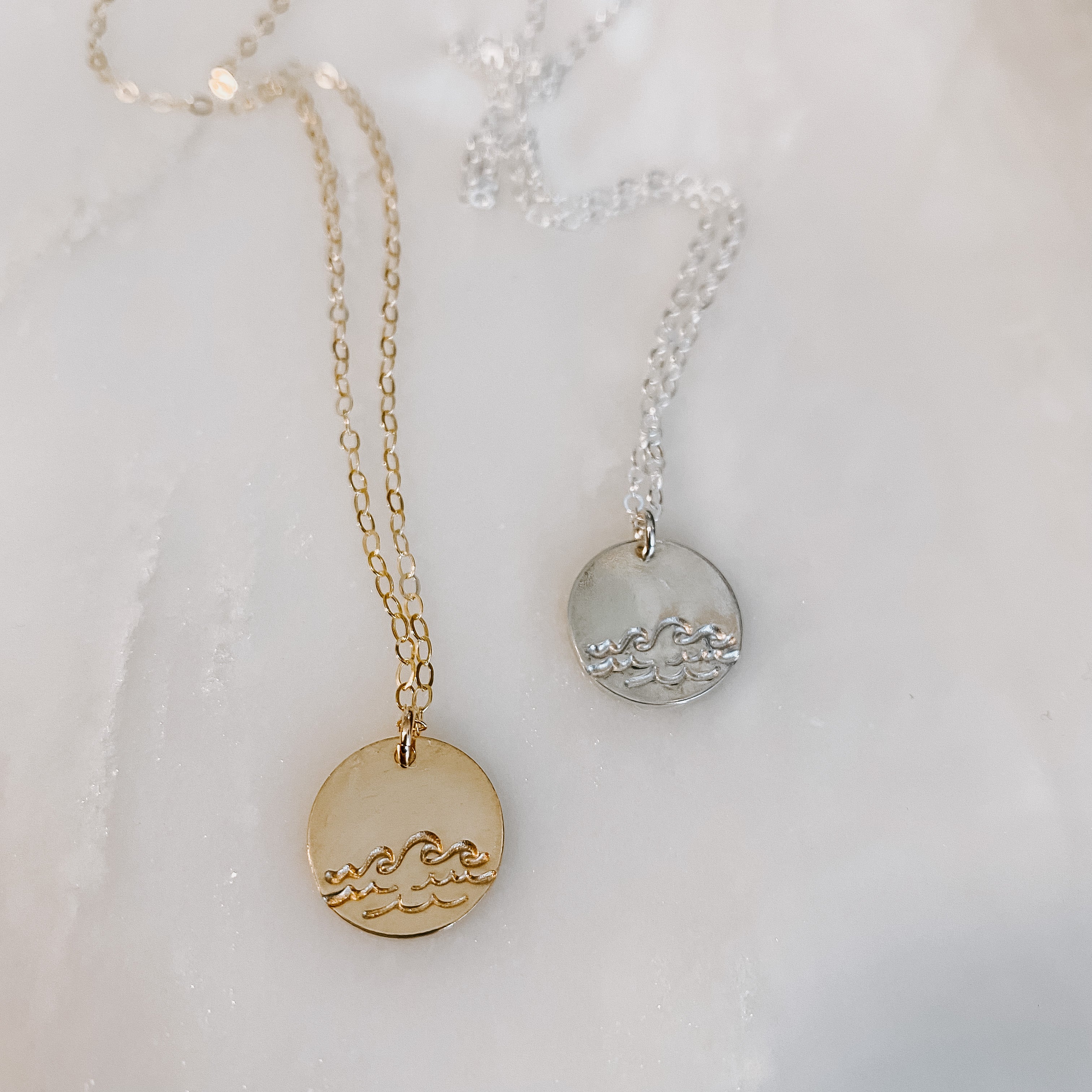 Hand Stamped Medium Coin Necklace