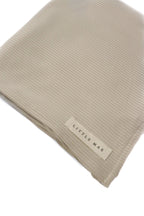 Oat Ribbed Stretch Swaddle by Little Mae & Co