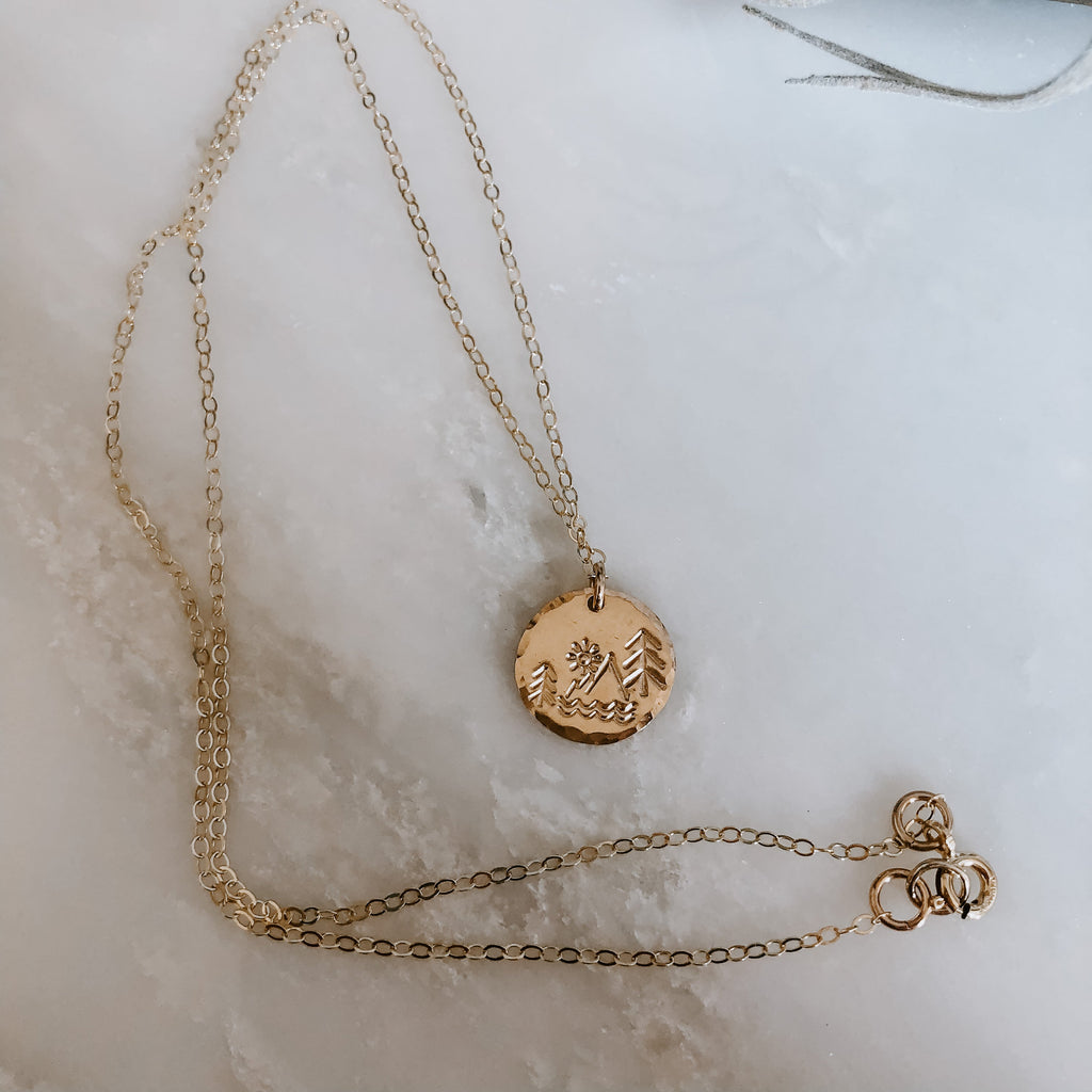 Hand Stamped Medium Coin Necklace