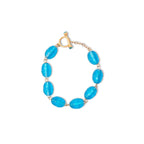Scarab Link Glass Bracelet