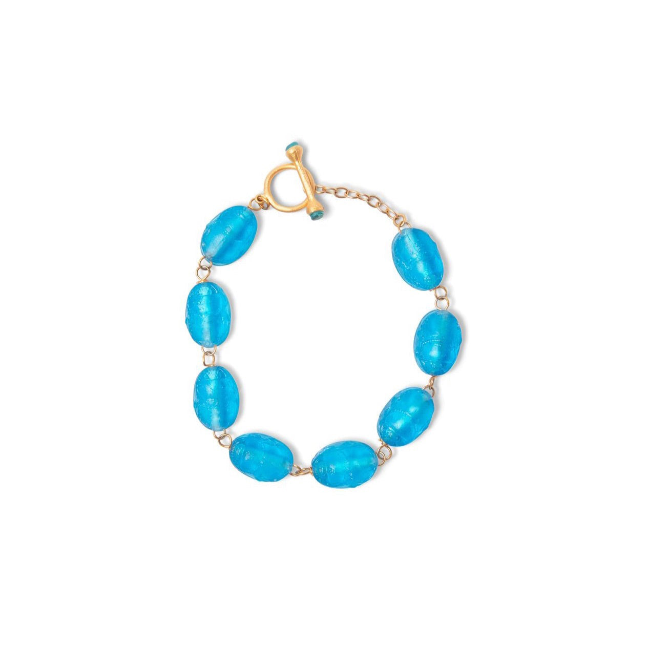Scarab Link Glass Bracelet