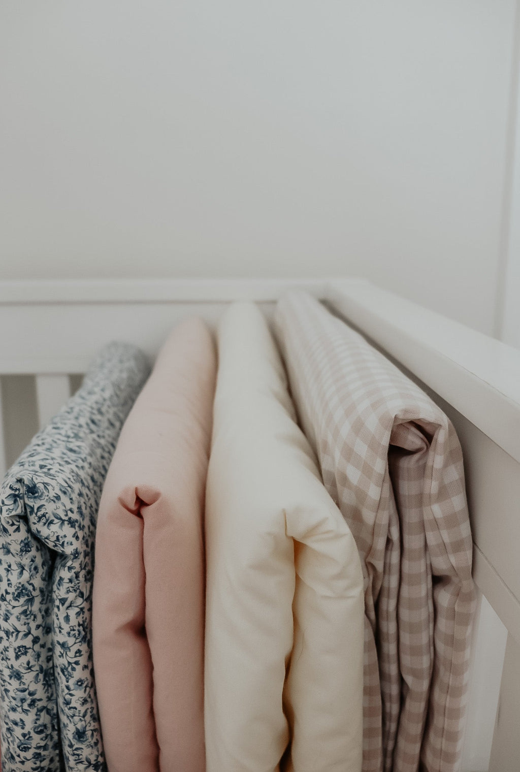 Haven Beige Gingham Crib Quilted Blanket