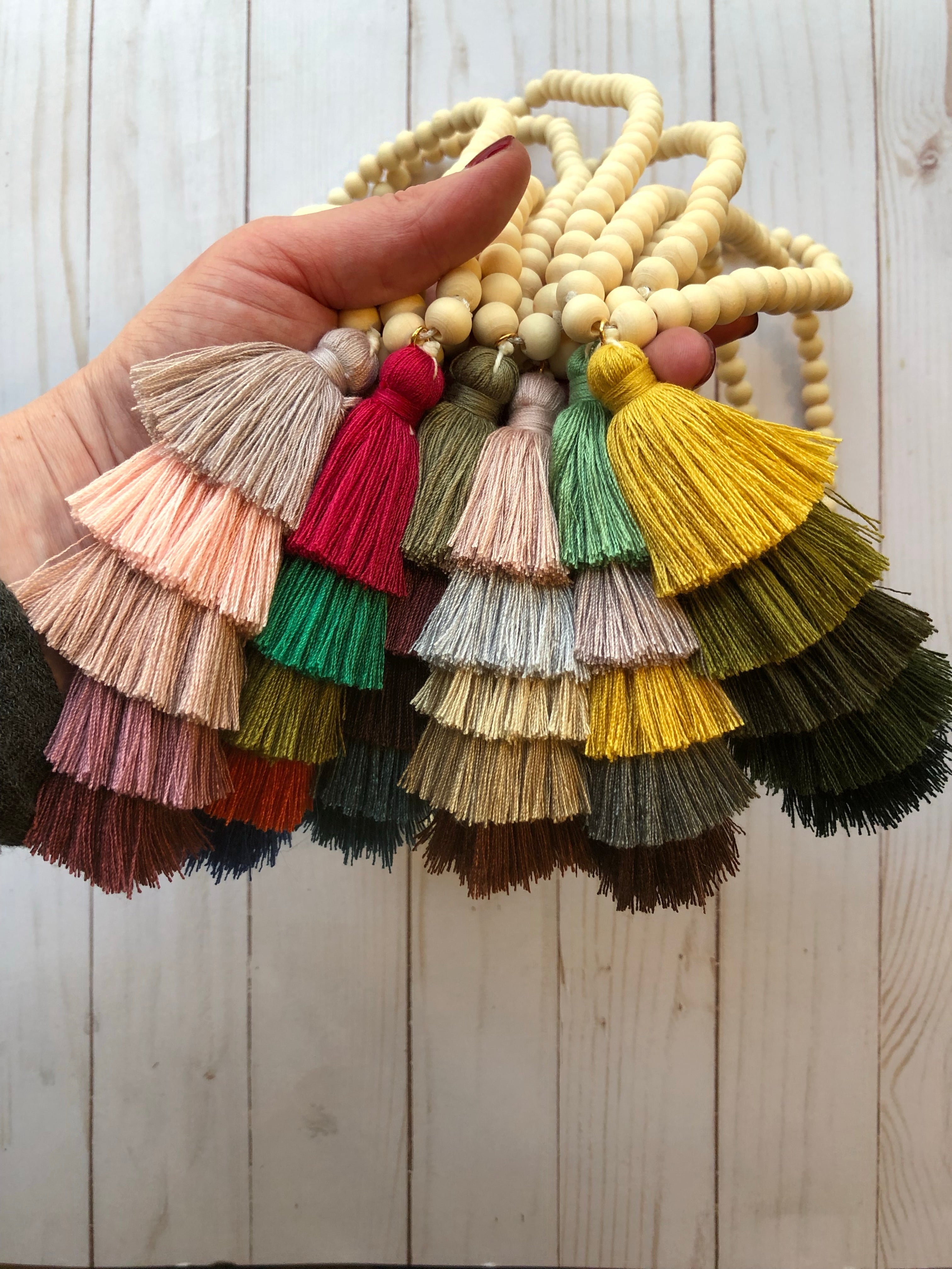 The Ella Wood Bead Pendant Necklace