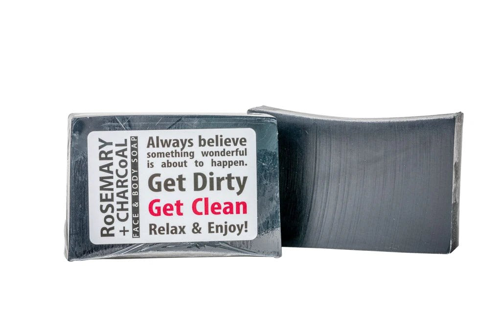 RoSEMARY + CHARCoAL FACE & BODY SOAP 5 oz by Essential Journeys