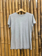 Spun Bamboo Women's Bamboo/Cotton Short Sleeve Crew Neck T-Shirt - Heather Grey by Spun Bamboo
