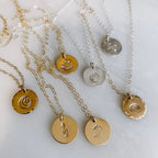 Hand Stamped Medium Coin Necklace by Derive Jewelry