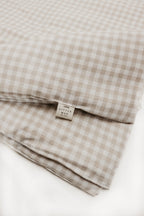 Haven Beige Gingham Crib Quilted Blanket