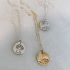 Hand Stamped Medium Coin Necklace by Derive Jewelry