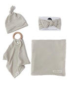 Oat Ribbed Stretch Swaddle by Little Mae & Co