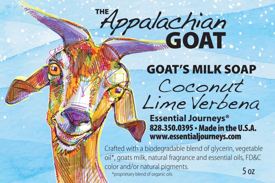 COCONUT LIME VERBENA GOATS MILK SOAP SLICE 5 oz. by Essential Journeys