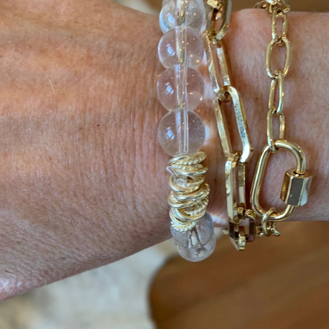 Clear Bubble Bead Bracelet by Grace Designs