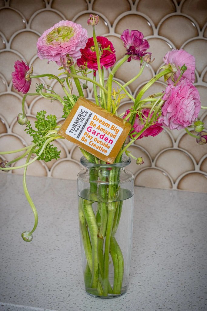 TURMERiC + Rose WATeR FACE & BODY SOAP 5 oz. by Essential Journeys