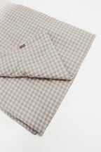 Haven Beige Gingham Crib Quilted Blanket