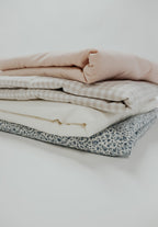 Haven Beige Gingham Crib Quilted Blanket