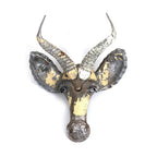 Recycled Springbok Metal Animal Wall Mask
