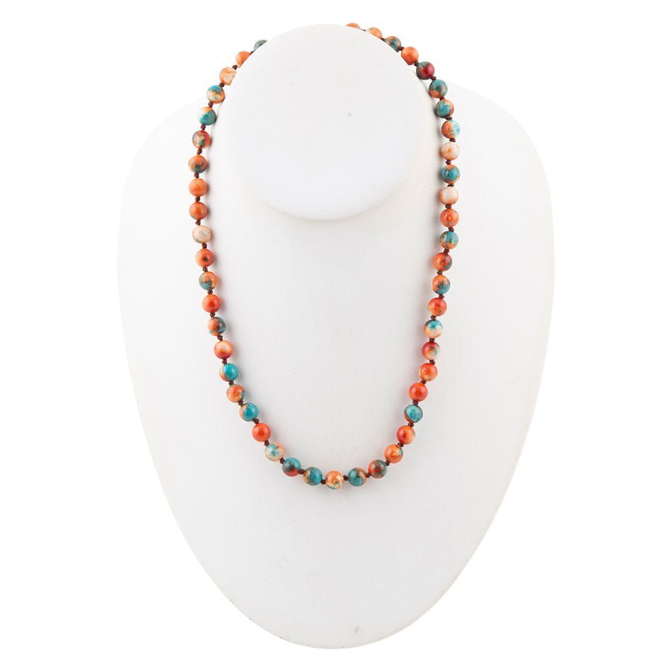 Immeasurable Multicolor Ocean Jade Golden Wrap Necklace Necklaces La Vie Bien Immeasurable Multicolor Ocean Jade Golden Wrap Necklace
