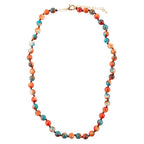 Immeasurable Multicolor Ocean Jade Golden Wrap Necklace Necklaces La Vie Bien Immeasurable Multicolor Ocean Jade Golden Wrap Necklace