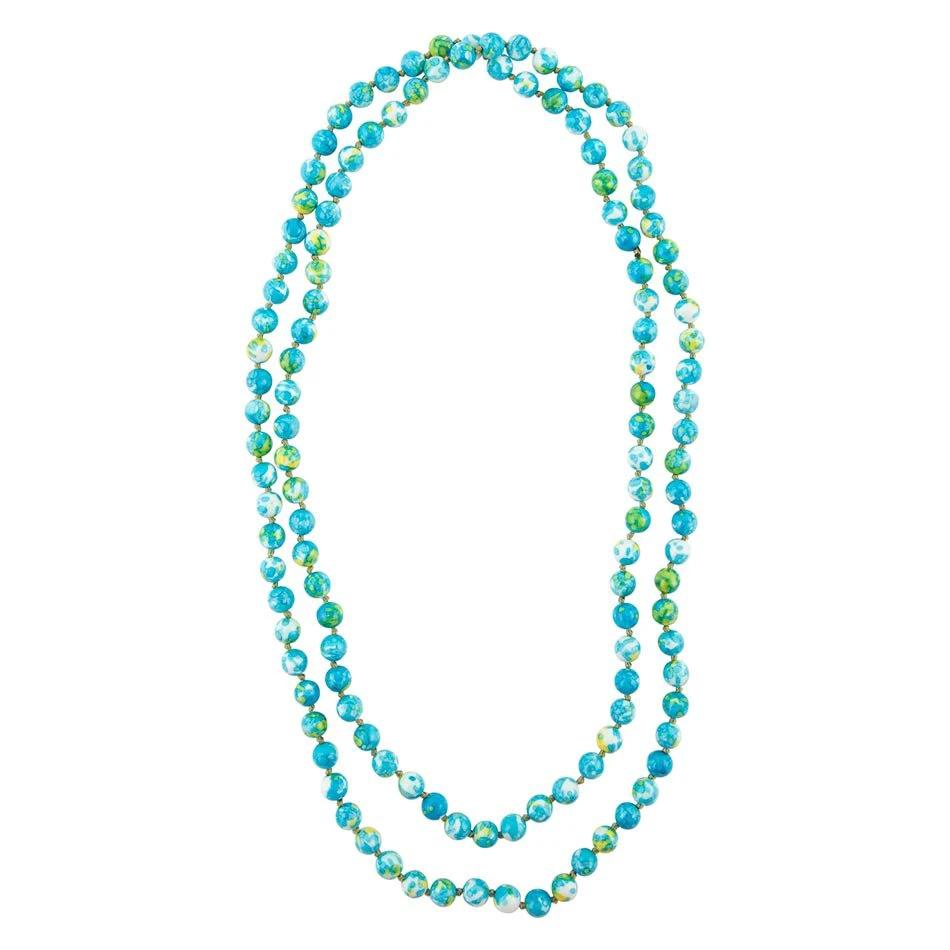 Immeasurable Ocean jade Blue Knotted Necklace by Barse Jewelry