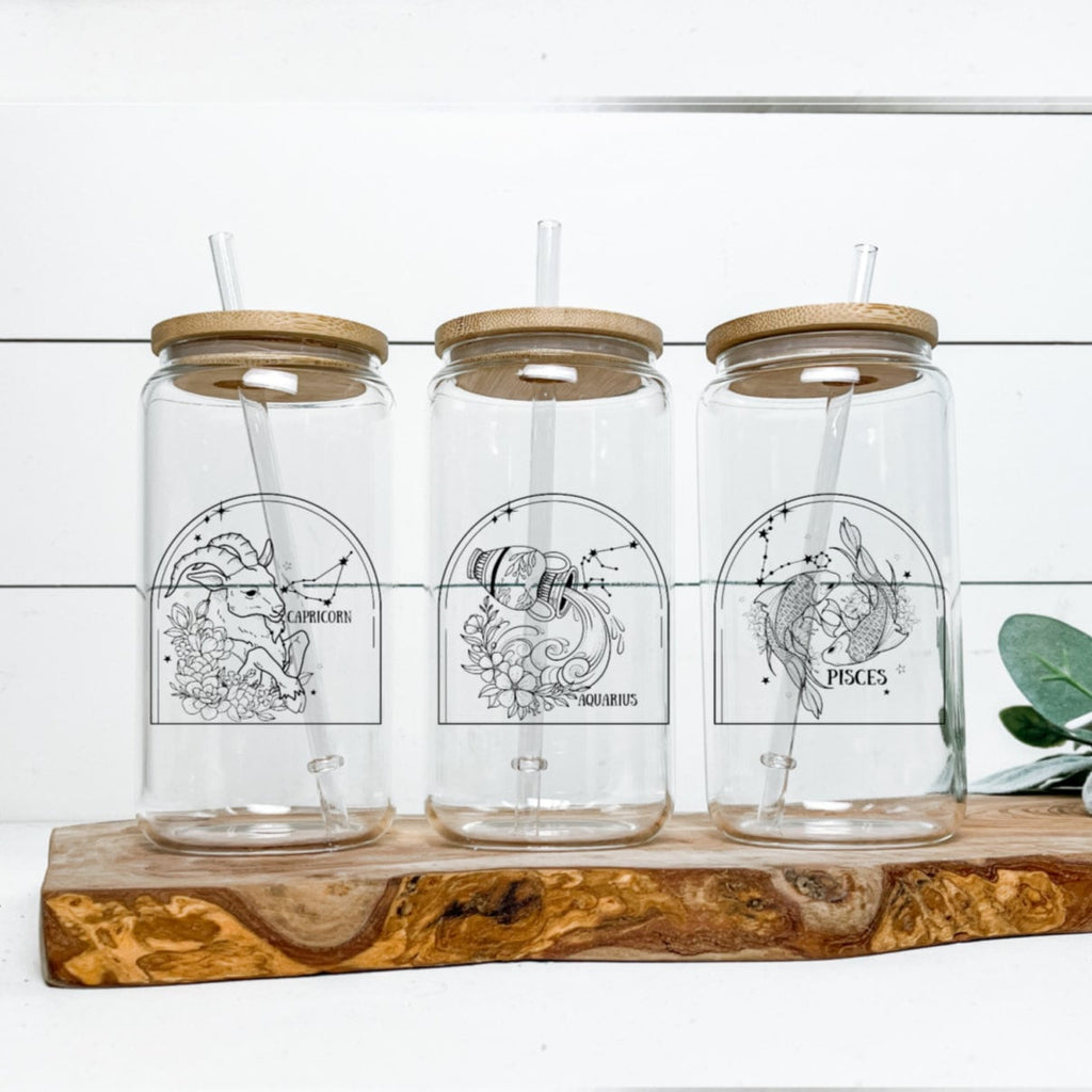 Imperfect 16oz Glass Can Cups Drinkware La Vie Bien Imperfect 16oz Glass Can Cups