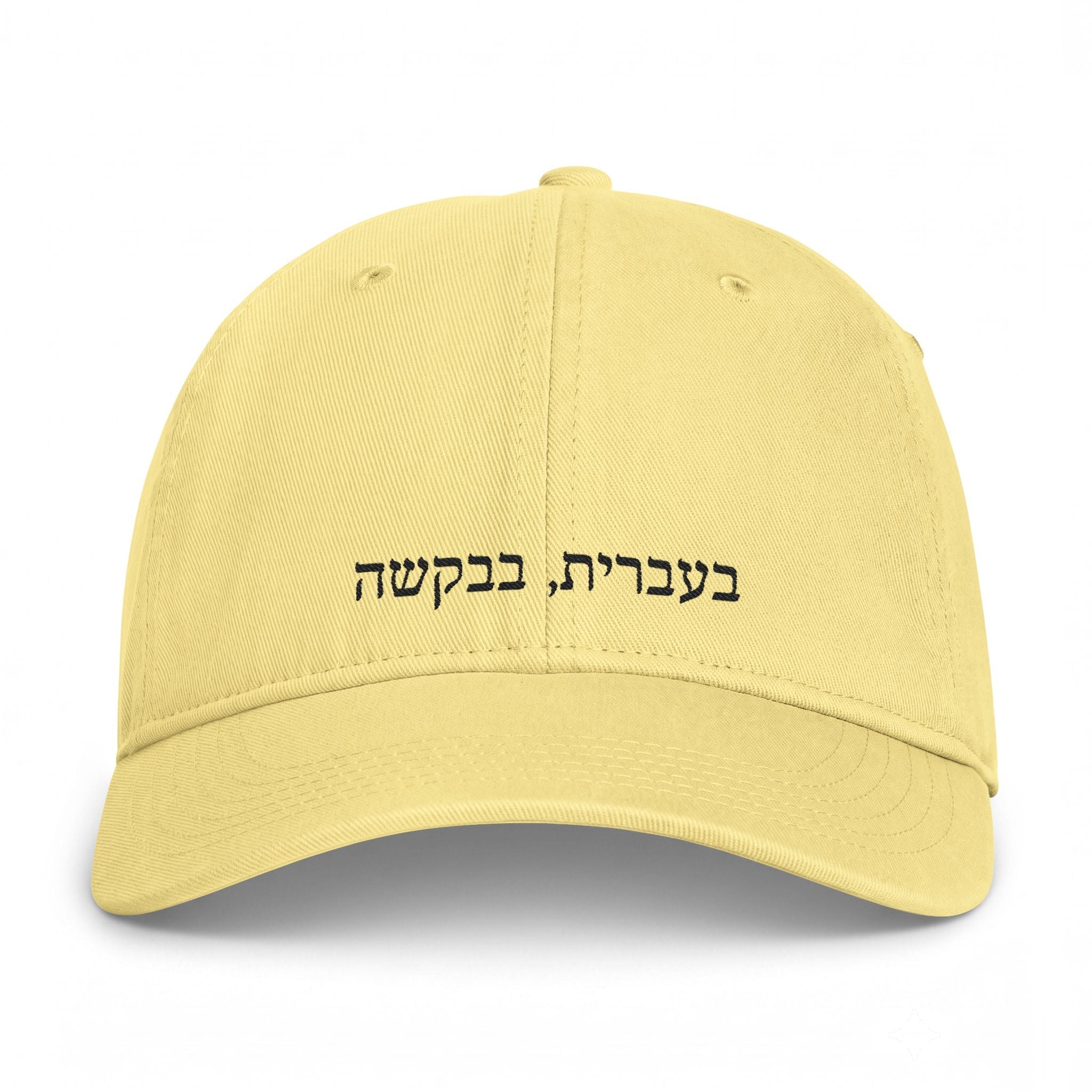 בעברית, בבקשה (In Hebrew, please) embroidered Baseball Cap, Coastal Washed Hat Hats La Vie Bien בעברית, בבקשה (In Hebrew, please) embroidered Baseball Cap, Coastal Washed Hat