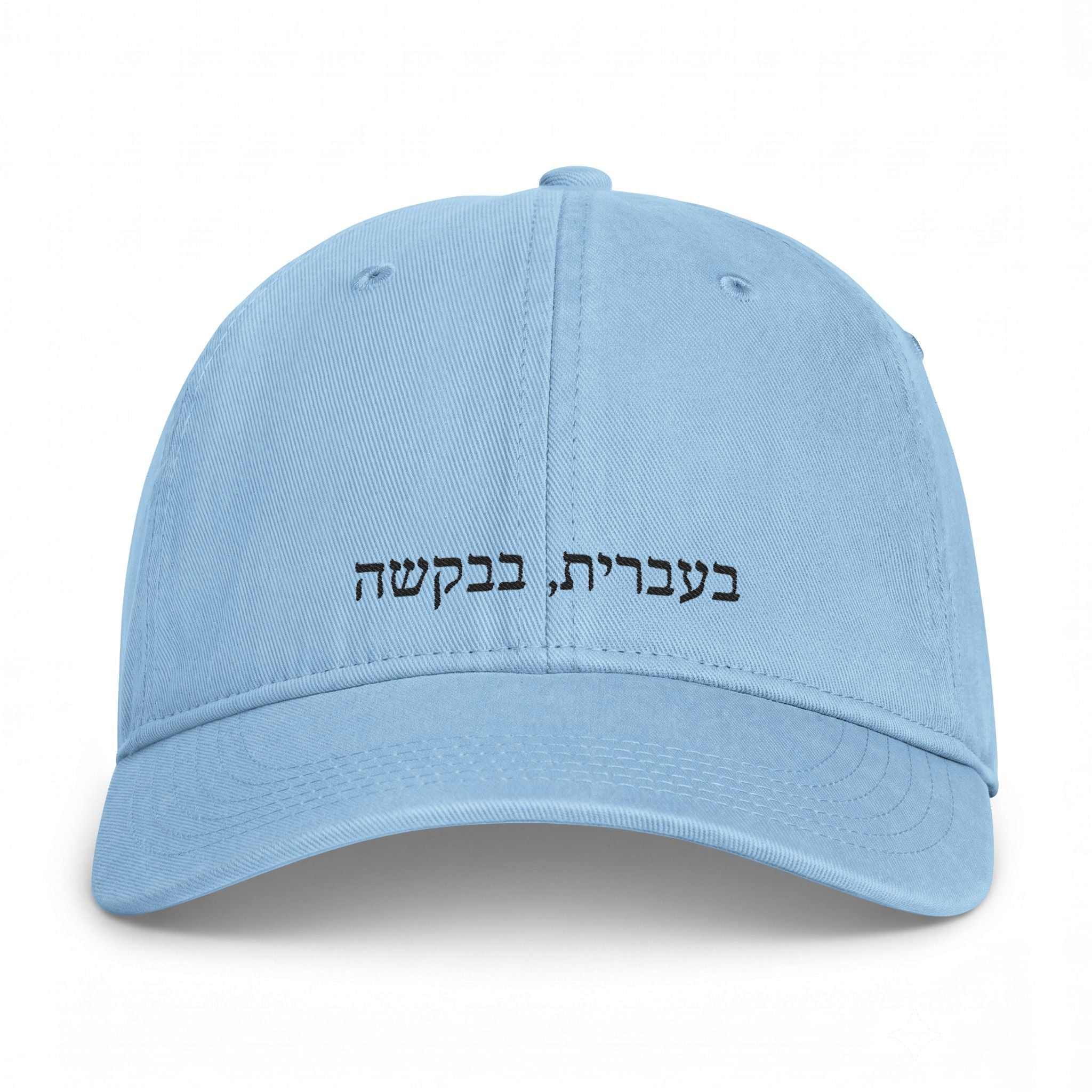בעברית, בבקשה (In Hebrew, please) embroidered Baseball Cap, Coastal Washed Hat Hats La Vie Bien בעברית, בבקשה (In Hebrew, please) embroidered Baseball Cap, Coastal Washed Hat