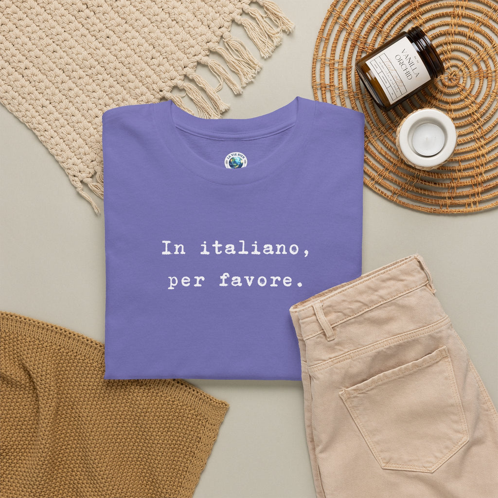In Italiano, Per Favore. Graphic Tee, Minimalist Italian Phrase T-Shirt T-Shirt La Vie Bien In Italiano, Per Favore. Graphic Tee, Minimalist Italian Phrase T-Shirt