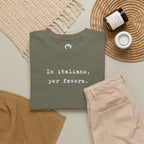 In Italiano, Per Favore. Graphic Tee, Minimalist Italian Phrase T-Shirt T-Shirt La Vie Bien In Italiano, Per Favore. Graphic Tee, Minimalist Italian Phrase T-Shirt