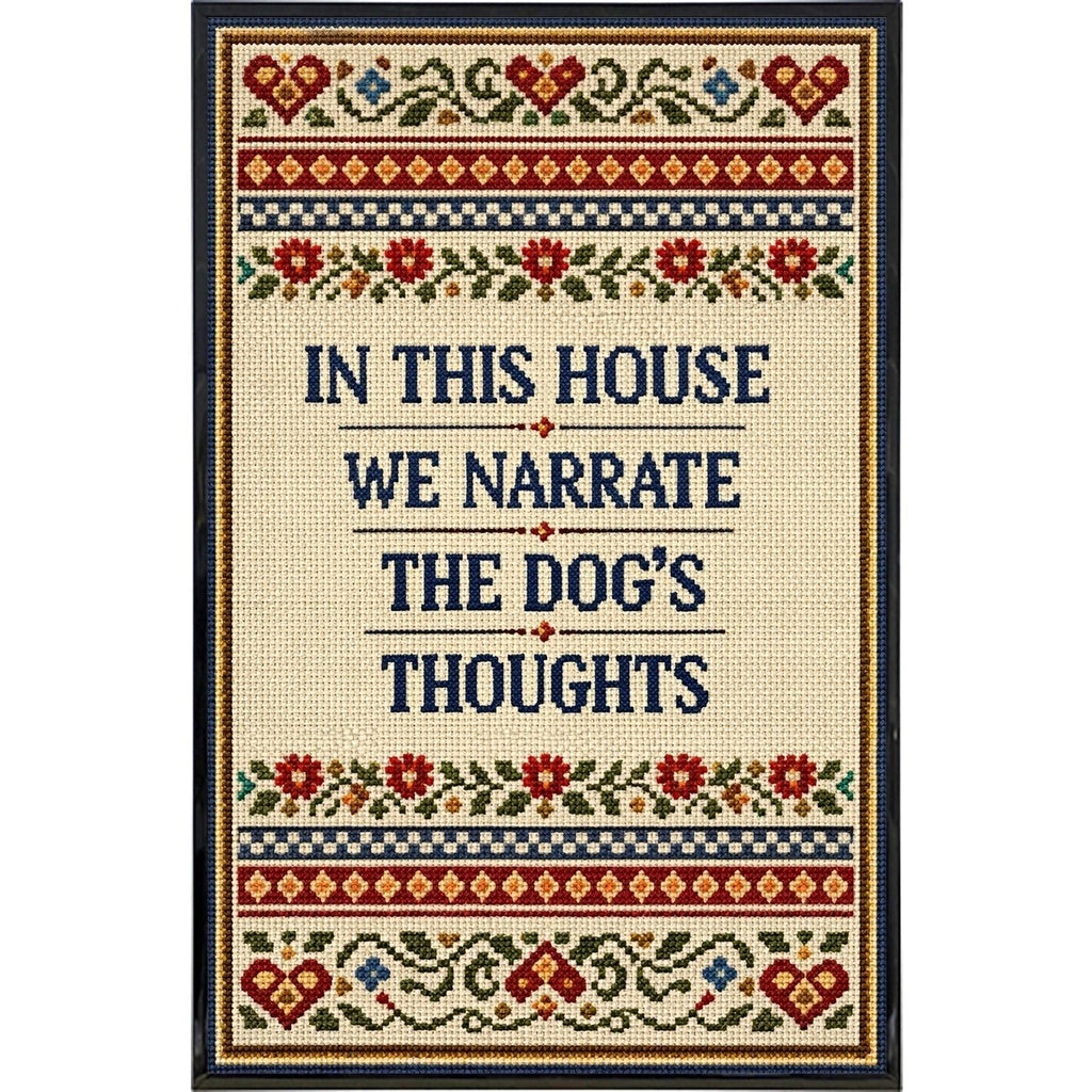 In This House We Narrate the Dog's Thoughts Print Print La Vie Bien In This House We Narrate the Dog's Thoughts Print