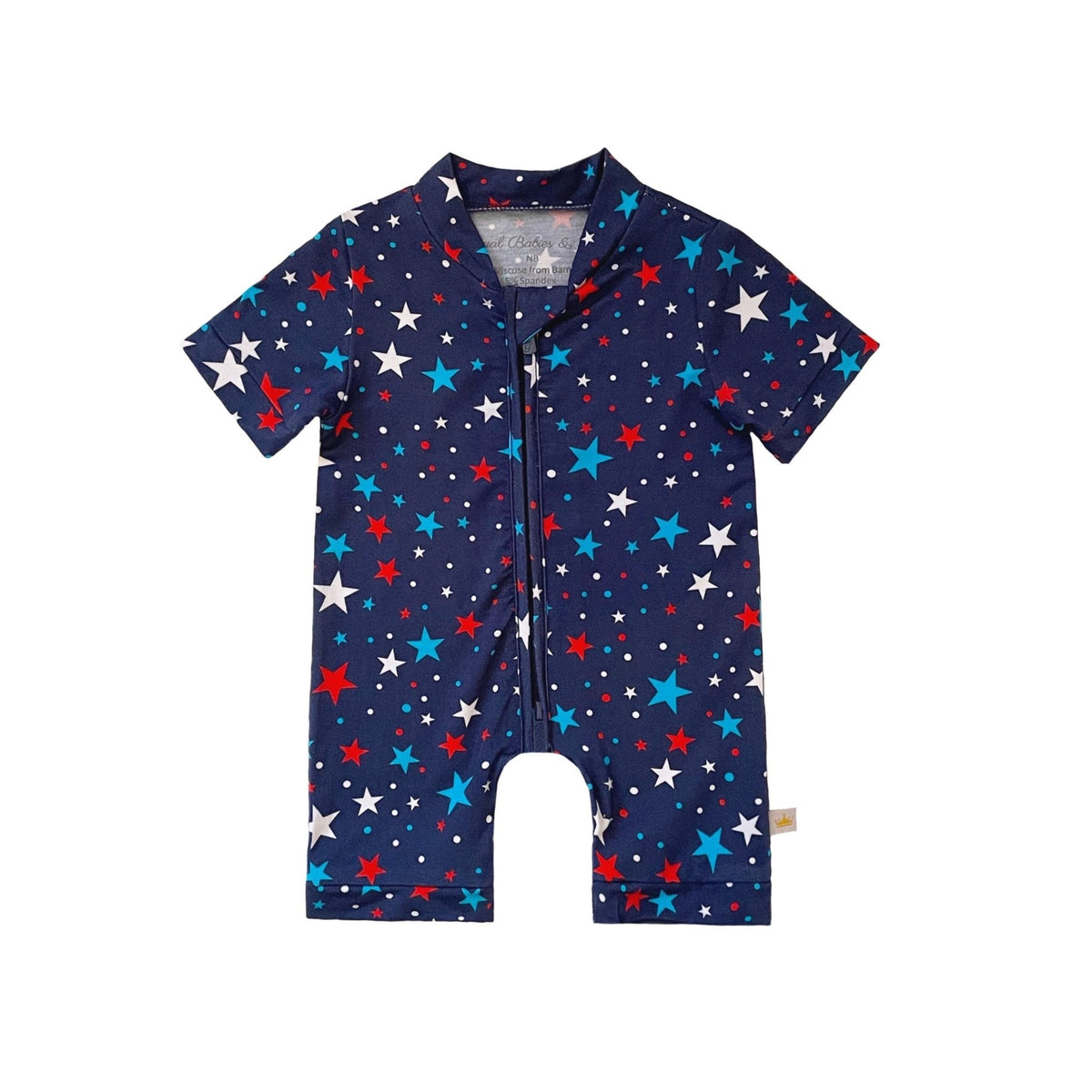 Independence Day July 4th Star Patriotic Memorial Short Baby Romper Onesie La Vie Bien Independence Day July 4th Star Patriotic Memorial Short Baby Romper