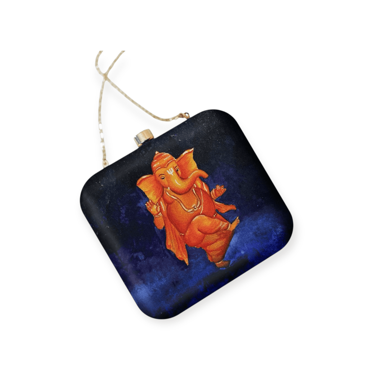 Indian Ethnic Designer Box Clutch with Lord Ganesha Clutch La Vie Bien Indian Ethnic Designer Box Clutch with Lord Ganesha