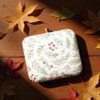 Indian Ethnic Designer Cream Clutch with Cherry & leaf Design Clutch La Vie Bien Indian Ethnic Designer Cream Clutch with Cherry & leaf Design