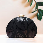 Indian Ethnic Designer Sequence Work Clutch with Unique Shape Clutch La Vie Bien Indian Ethnic Designer Sequence Work Clutch with Unique Shape