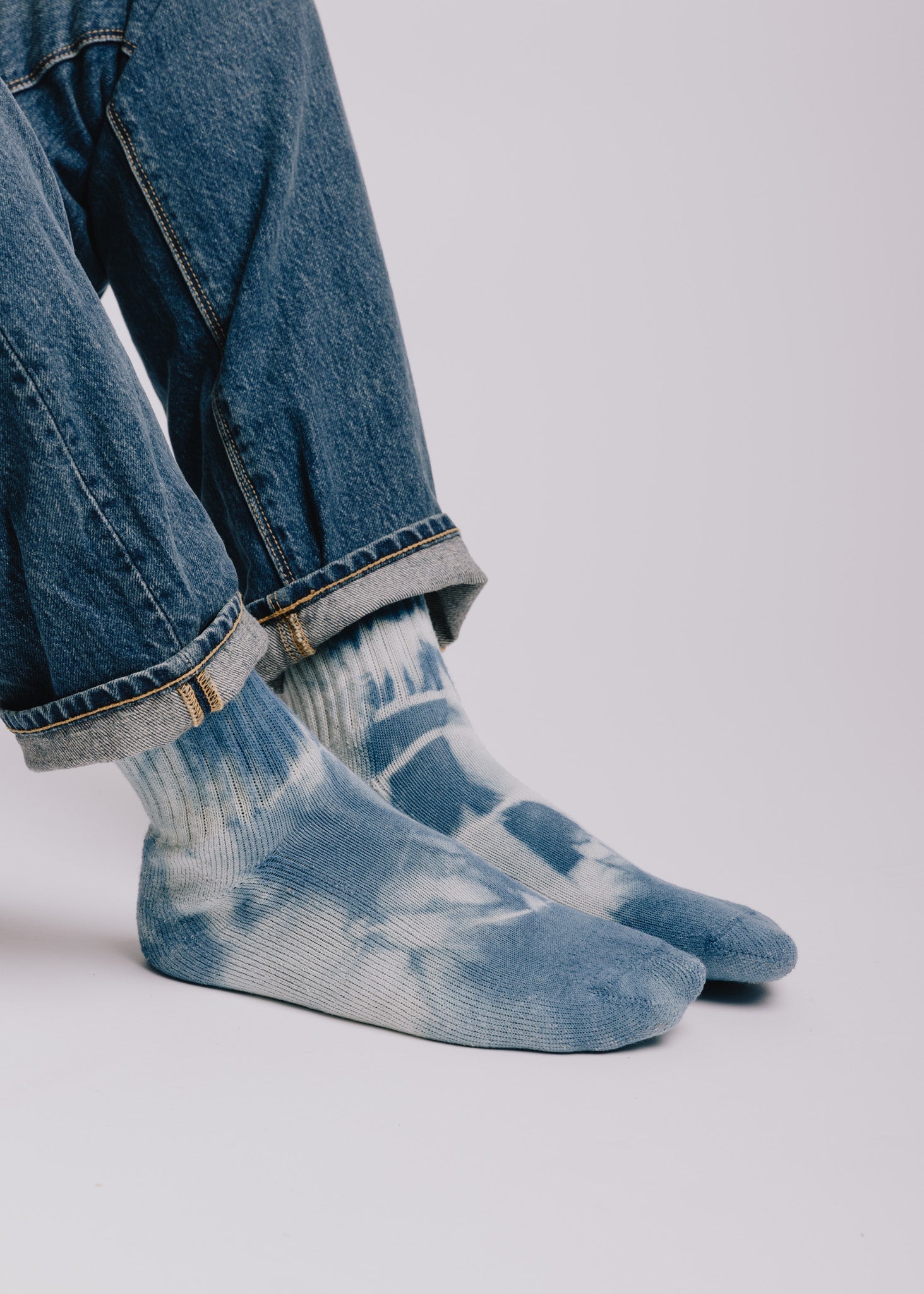 Indigo-Dyed Retro Crew Retro La Vie Bien Indigo-Dyed Retro Crew