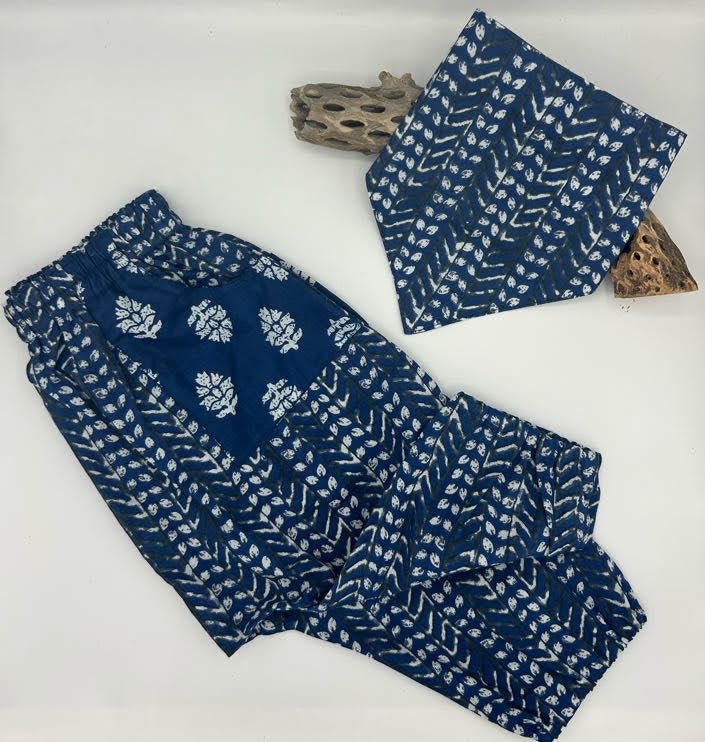 Indigo Fishbone Harem Pants Baby Pants La Vie Bien Indigo Fishbone Harem Pants