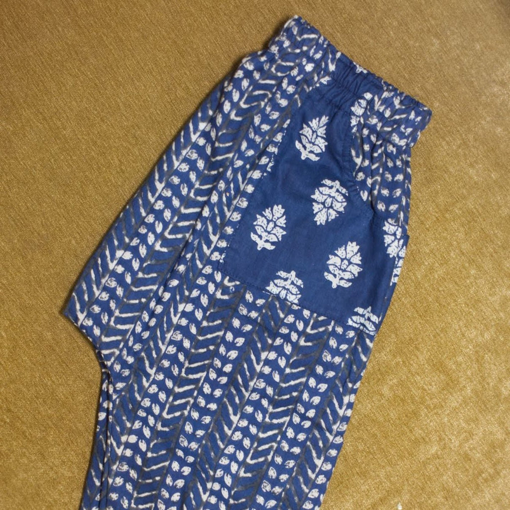 Indigo Fishbone Harem Pants Baby Pants La Vie Bien Indigo Fishbone Harem Pants