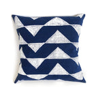 Indigo Triangles Mudcloth Pillow Cover La Vie Bien Indigo Triangles Mudcloth Pillow Cover