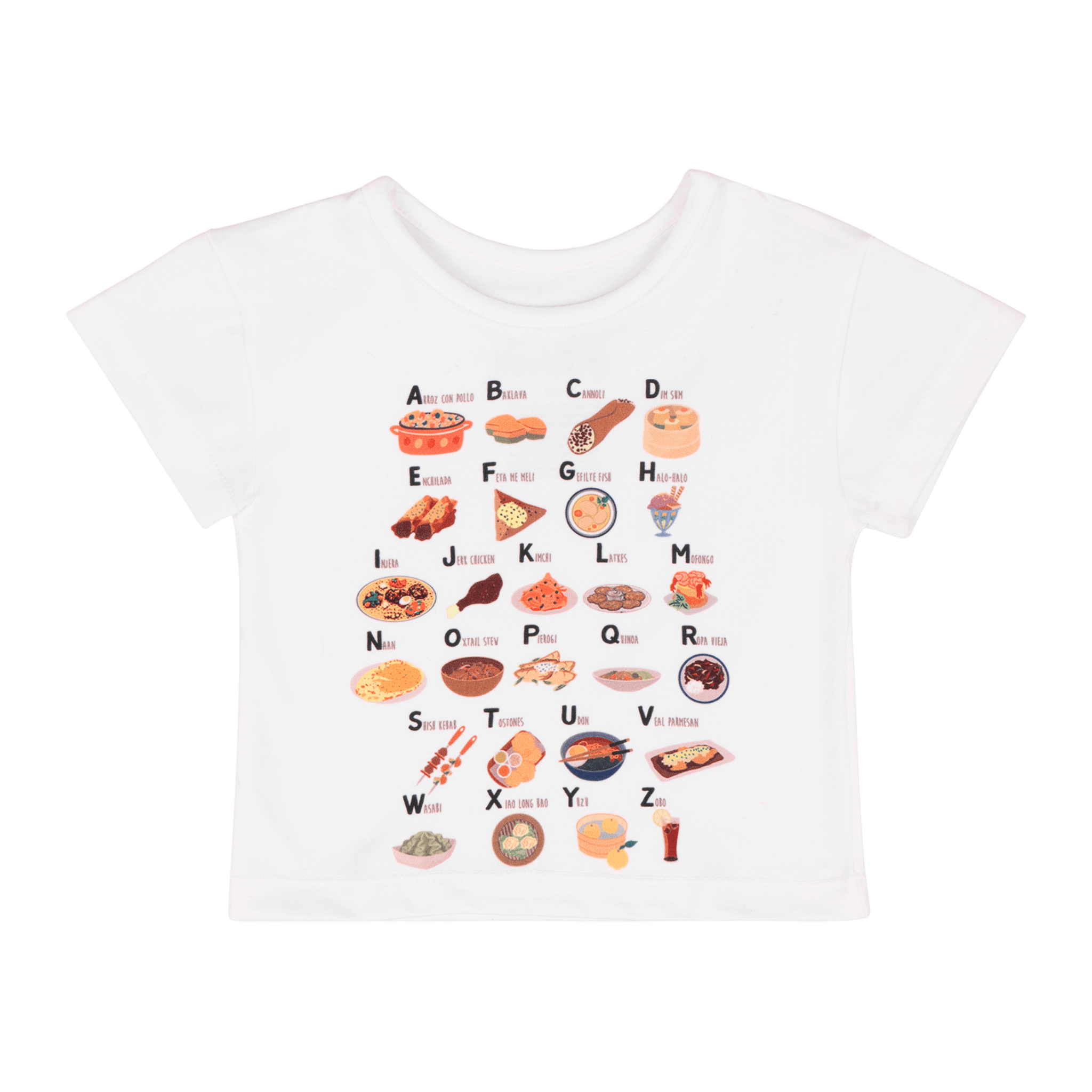 Infant Alphabet T-Shirt – Multicultural Baby Tee with Educational Print