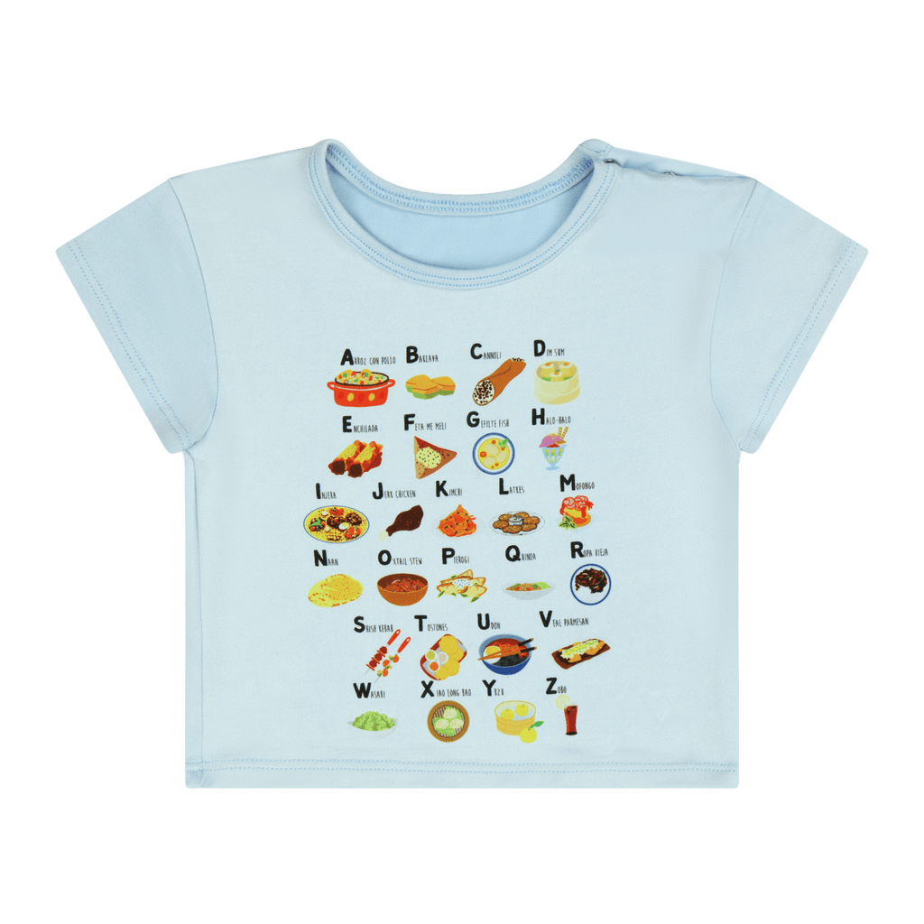 Infant Alphabet T-Shirt – Multicultural Baby Tee with Educational Print