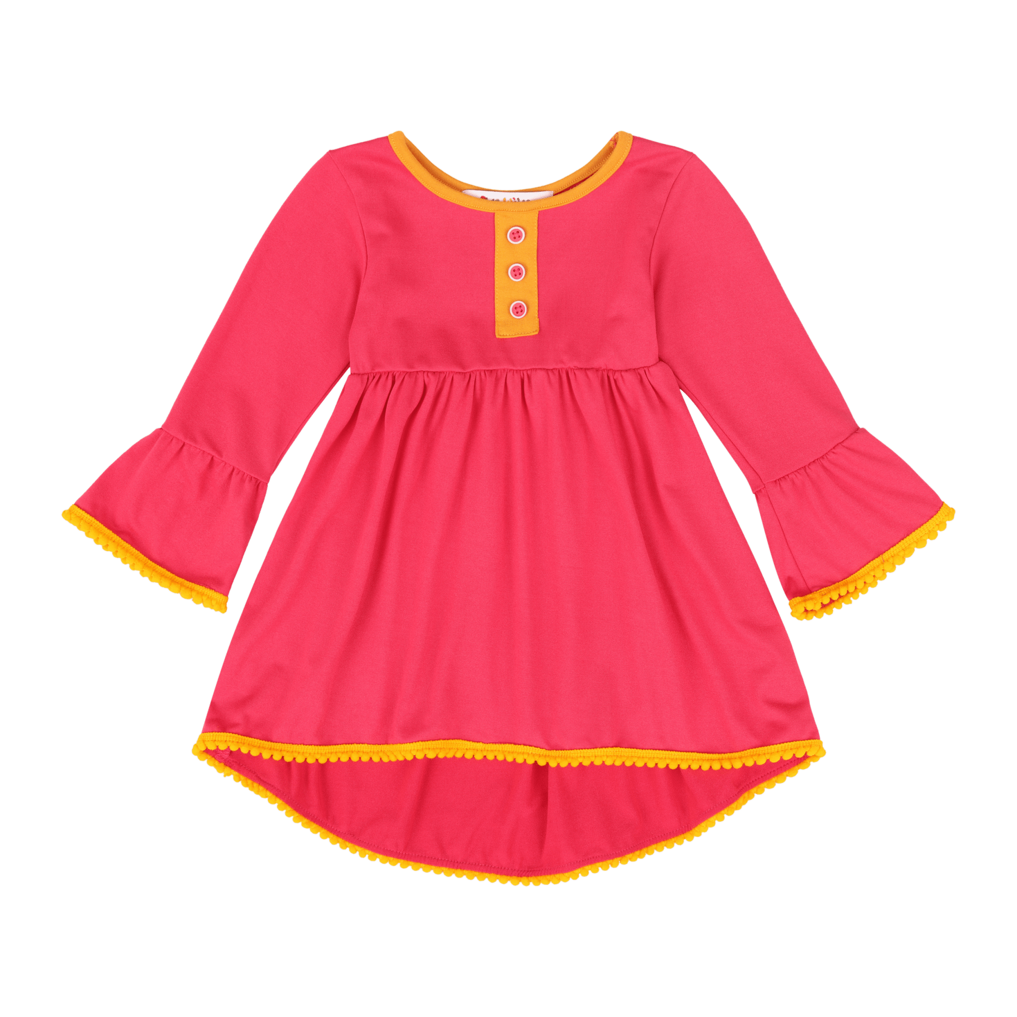 Infant Vestito Pom-pom Tunic Dress – Multicultural Cotton Toddler Outfit