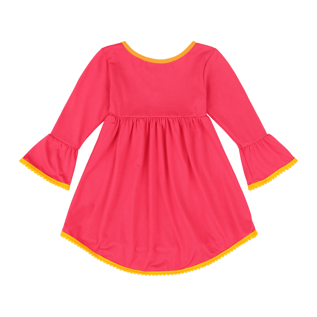 Infant Vestito Pom - pom Tunic Dress – Multicultural Cotton Toddler Outfit