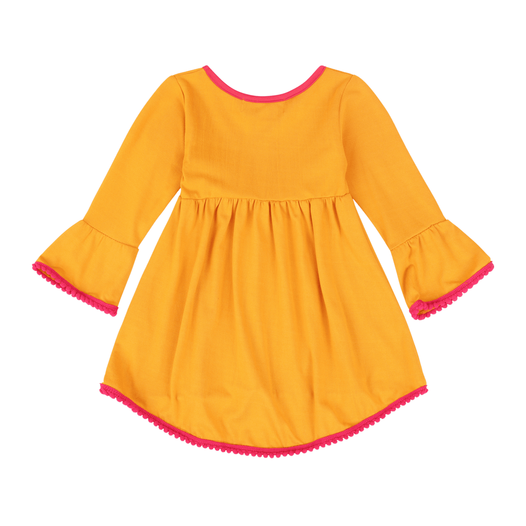 Infant Vestito Pom - pom Tunic Dress – Multicultural Cotton Toddler Outfit