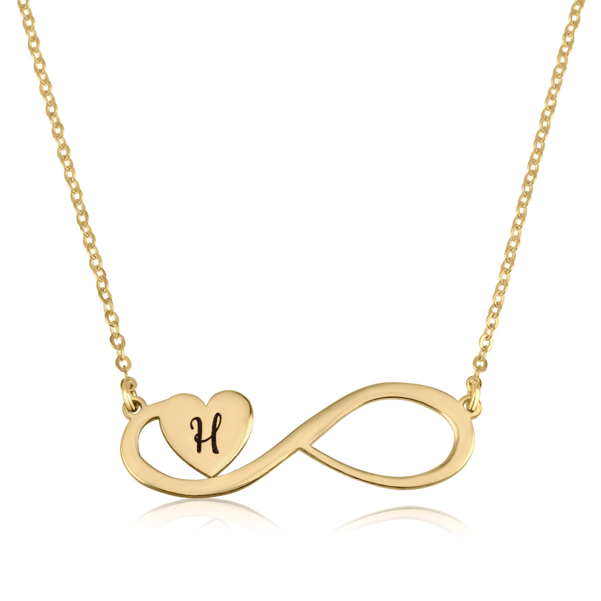 Infinity Initial Necklace La Vie Bien Infinity Initial Necklace