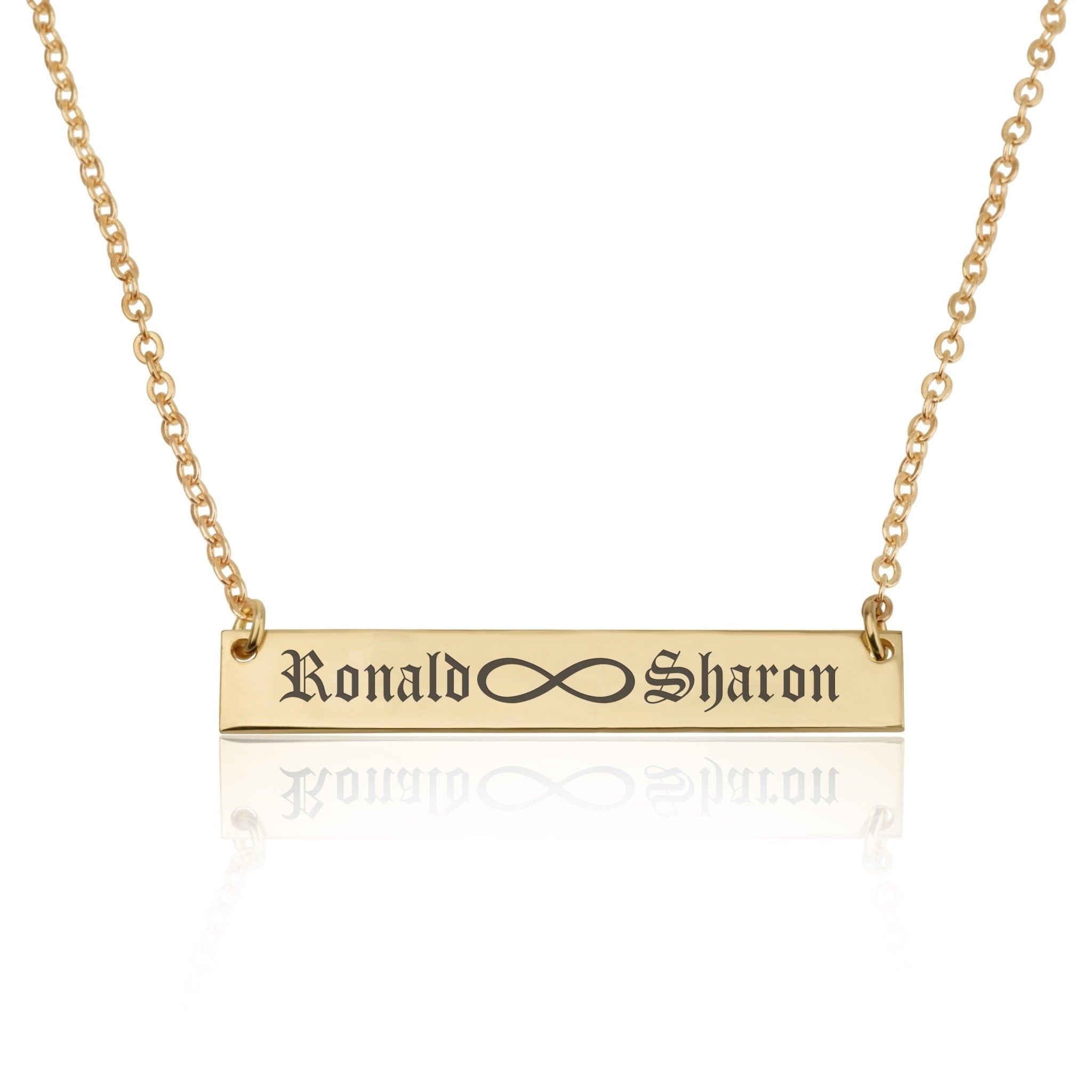 Infinity Names Bar Necklace