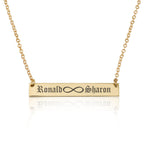 Infinity Names Bar Necklace La Vie Bien Infinity Names Bar Necklace