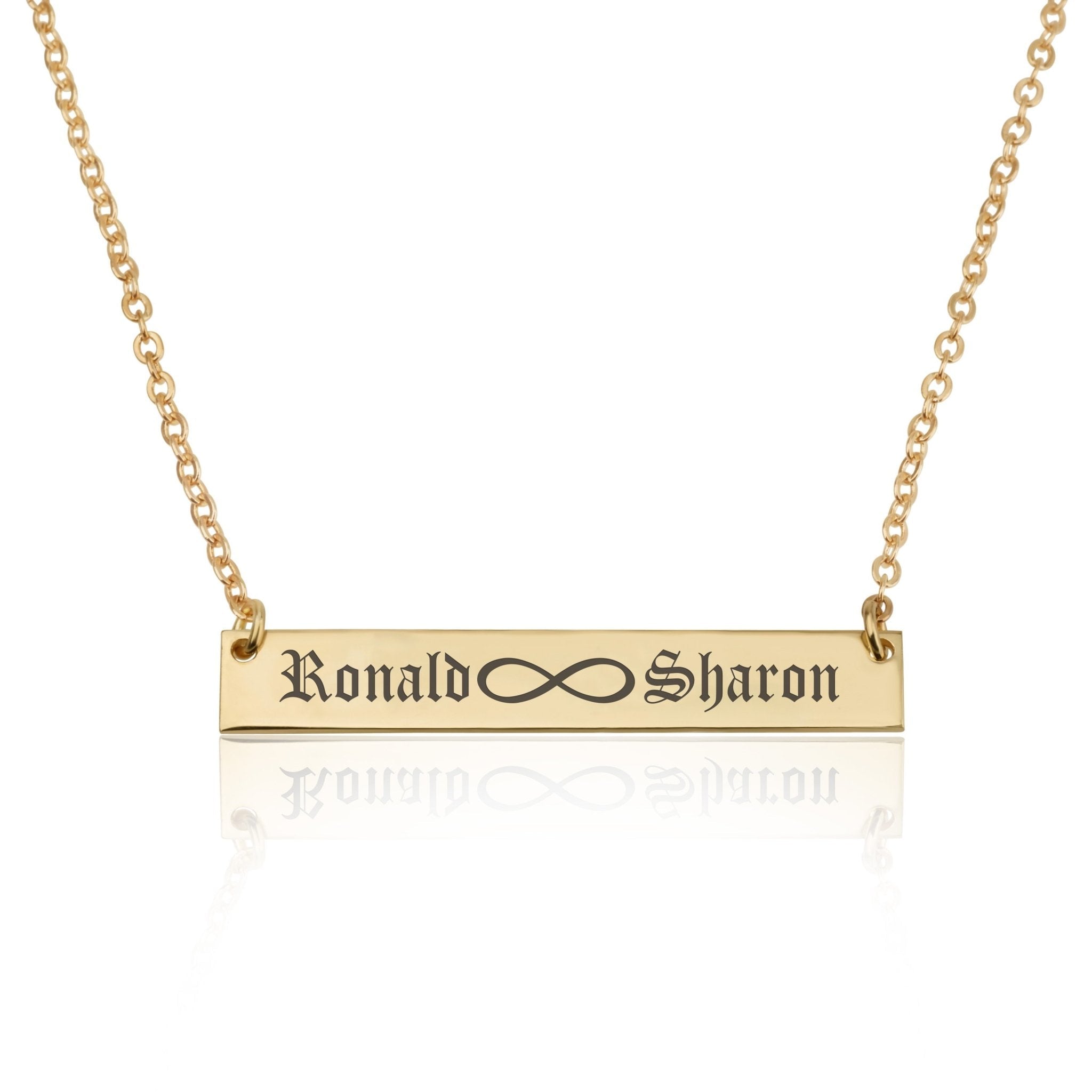 Infinity Names Bar Necklace La Vie Bien Infinity Names Bar Necklace