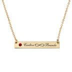 Infinity Names Bar Necklace With Birthstone La Vie Bien Infinity Names Bar Necklace With Birthstone