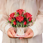 Lovely Roses Bouquet Oversized Pop Up Card with Keepsake by Paper Love