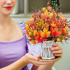 HugePop Pop Up Maple Leaf with Detachable Bouquet by Paper Love